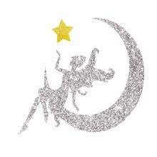 5x5 cm-es Csillámtetoválás sablon - Tündér 242