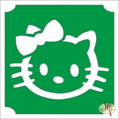 5x5 cm-es csillámtetoválás sablon - Hello Kitty 245
