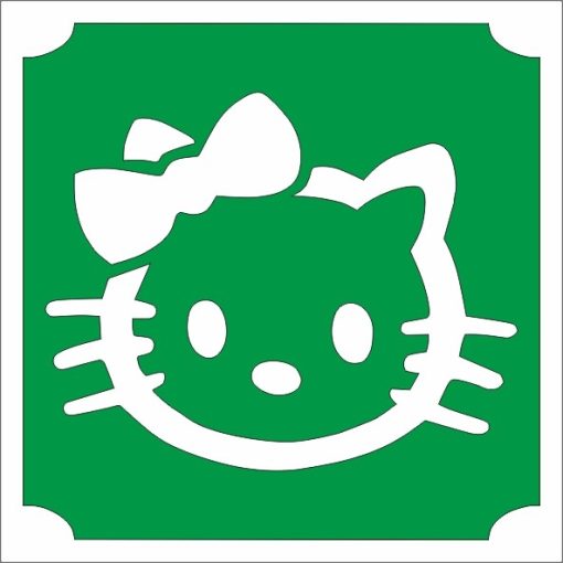 5x5 cm-es csillámtetoválás sablon - Hello Kitty 245