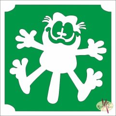 5x5 cm-es Csillámtetoválás sablon - Garfield 248