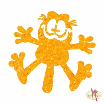 5x5 cm-es Csillámtetoválás sablon - Garfield 248