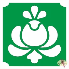   5x5 cm-es Csillámtetoválás sablon - Magyar motívum virág 249