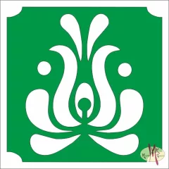   5x5 cm-es Csillámtetoválás sablon - Magyar motívum virág 250