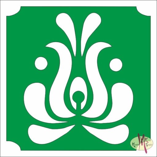 5x5 cm-es Csillámtetoválás sablon - Magyar motívum virág 250