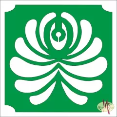   5x5 cm-es Csillámtetoválás sablon - Magyar motívum virág 251