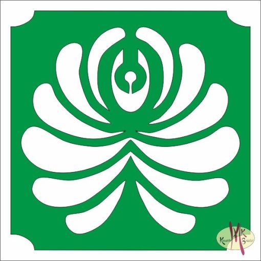 5x5 cm-es Csillámtetoválás sablon - Magyar motívum virág 251
