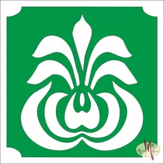   5x5 cm-es Csillámtetoválás sablon - Magyar motívum virág 254