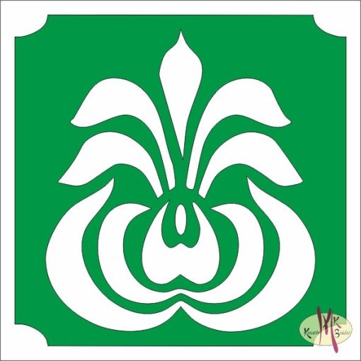 5x5 cm-es Csillámtetoválás sablon - Magyar motívum virág 254