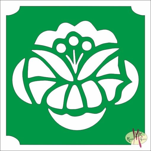 5x5 cm-es Csillámtetoválás sablon - Magyar motívum virág 257