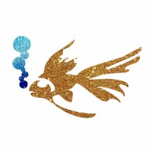  5x5 cm-es Csillámtetoválás sablon - Hal 258