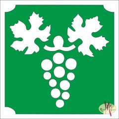 5x5 cm-es Csillám tetoválás sablon - Szőlő 259