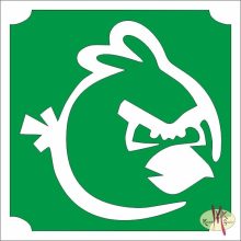 5x5 cm-es Csillám tetoválás sablon - Angry birds 262