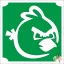 5x5 cm-es Csillám tetoválás sablon - Angry birds 262