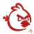 5x5 cm-es Csillám tetoválás sablon - Angry birds 262