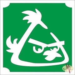 5x5 cm-es Csillám tetoválás sablon - Angry Birds 263