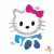 5x5 cm-es Csillám tetoválás sablon - Hello Kitty 267