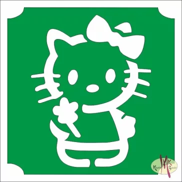 5x5 cm-es Csillám tetoválás sablon - Hello Kitty 268