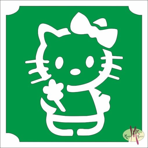 5x5 cm-es Csillám tetoválás sablon - Hello Kitty 268