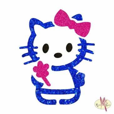 5x5 cm-es Csillám tetoválás sablon - Hello Kitty 268