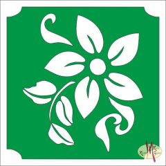 5x5 cm-es Csillámtetoválás sablon - Virág 269