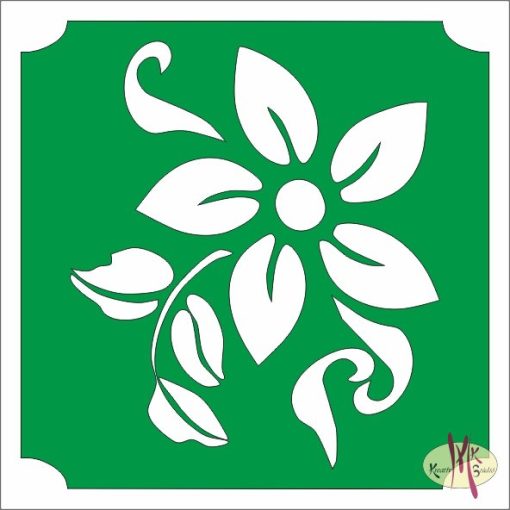 5x5 cm-es Csillámtetoválás sablon - Virág 269