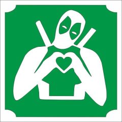 Csillámtetoválás sablon - Deadpool 270