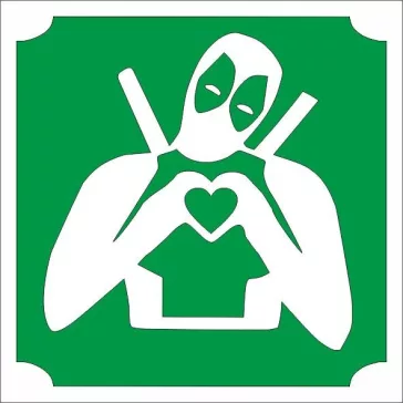 Csillámtetoválás sablon - Deadpool 270