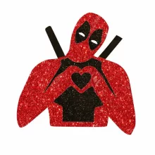 Csillámtetoválás sablon - Deadpool 270