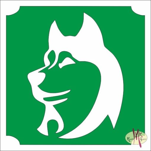 5x5 cm-es Csillámtetoválás sablon - Husky 273
