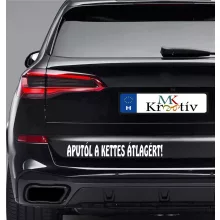  Aputól a kettesátlagért autós matrica több méretben