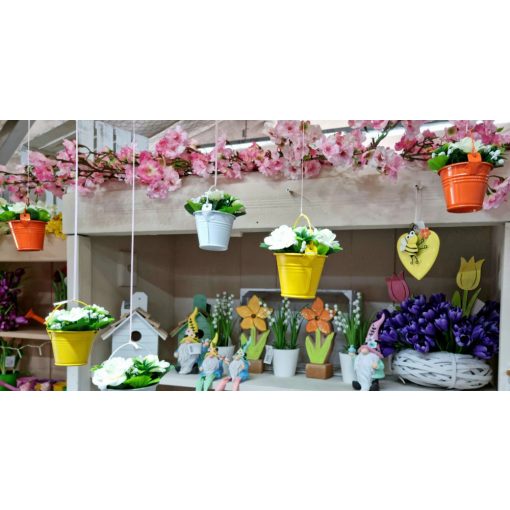 Dekorációs fém vödör, 7 cm több színben