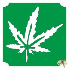 5x5 cm-es Csillám tetoválás sablon - Kender 284