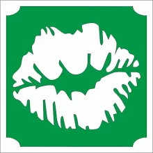 5x5 cm-es Csillámtetoválás sablon - Száj 286