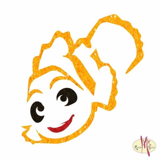 5x5 cm-es Csillámtetoválás sablon - Némó 291