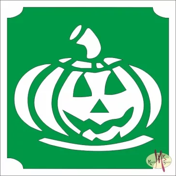 5x5 cm-es Csillám tetoválás sablon - Halloween tök 295
