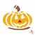 5x5 cm-es Csillám tetoválás sablon - Halloween tök 295