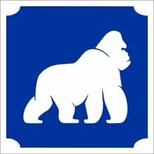 KiviArt gorilla mintájú háromrétegű öntapadós sablon csillámtetováláshoz