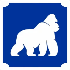 KiviArt gorilla mintájú háromrétegű öntapadós sablon csillámtetováláshoz