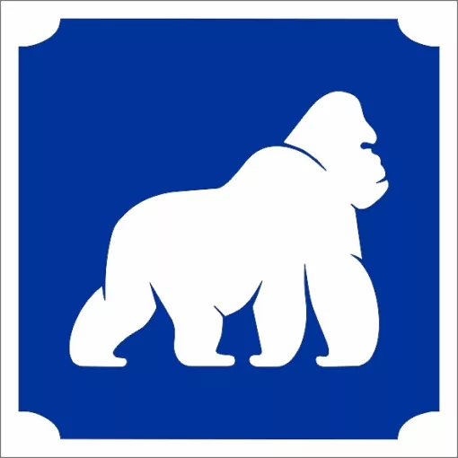 KiviArt gorilla mintájú háromrétegű öntapadós sablon csillámtetováláshoz