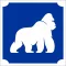 KiviArt gorilla mintájú háromrétegű öntapadós sablon csillámtetováláshoz