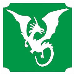 5x5 cm-es Csillámtetoválás sablon - Sárkány 304