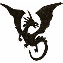 5x5 cm-es Csillámtetoválás sablon - Sárkány 304