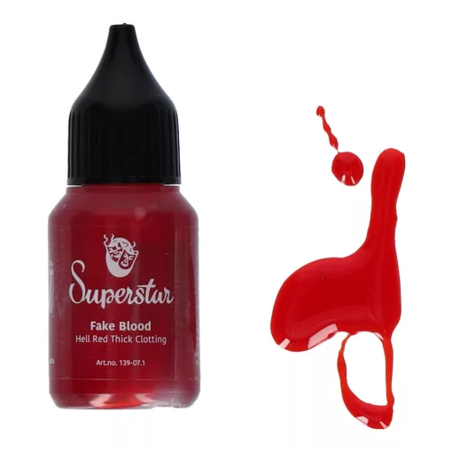 Superstar sűrű, alvadó művér (Hell Red Thick Clotting) speciális effekt sminkhez, realisztikus sebek, vágások és Halloween smink készítéséhez
