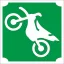 5x5 cm-es Csillám tetoválás - Krossz motor sablon 307
