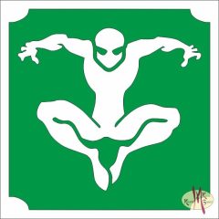 5x5 cm-es Csillámtetoválás sablon - Pókember 310