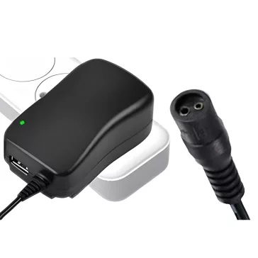 univerzális szabályozható hálózati adapter 6 cserélhető fejjel és USB porttal