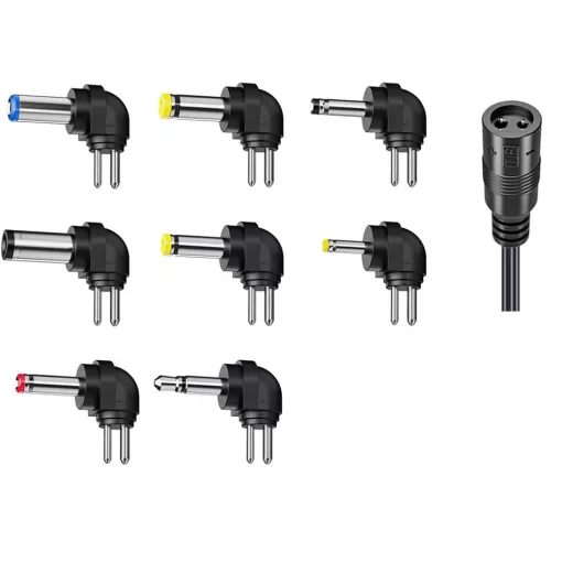 univerzális szabályozható hálózati adapter 6 cserélhető fejjel és USB porttal