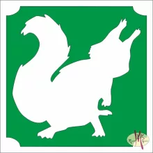 5x5 cm-es Csillámtetoválás sablon - Mókus 313