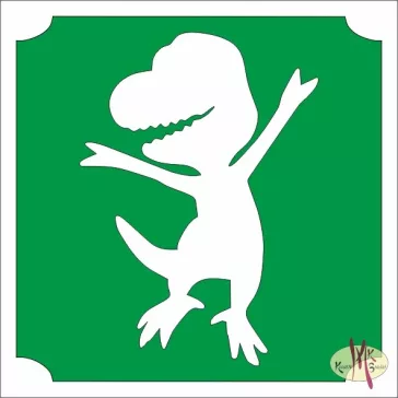 5x5 cm-es Csillámtetoválás sablon - Dino 317