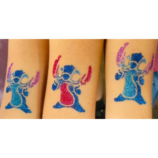 Stitch Csillámtetoválás sablon és matrica – Kreatív testfestés, csillámtetoválás